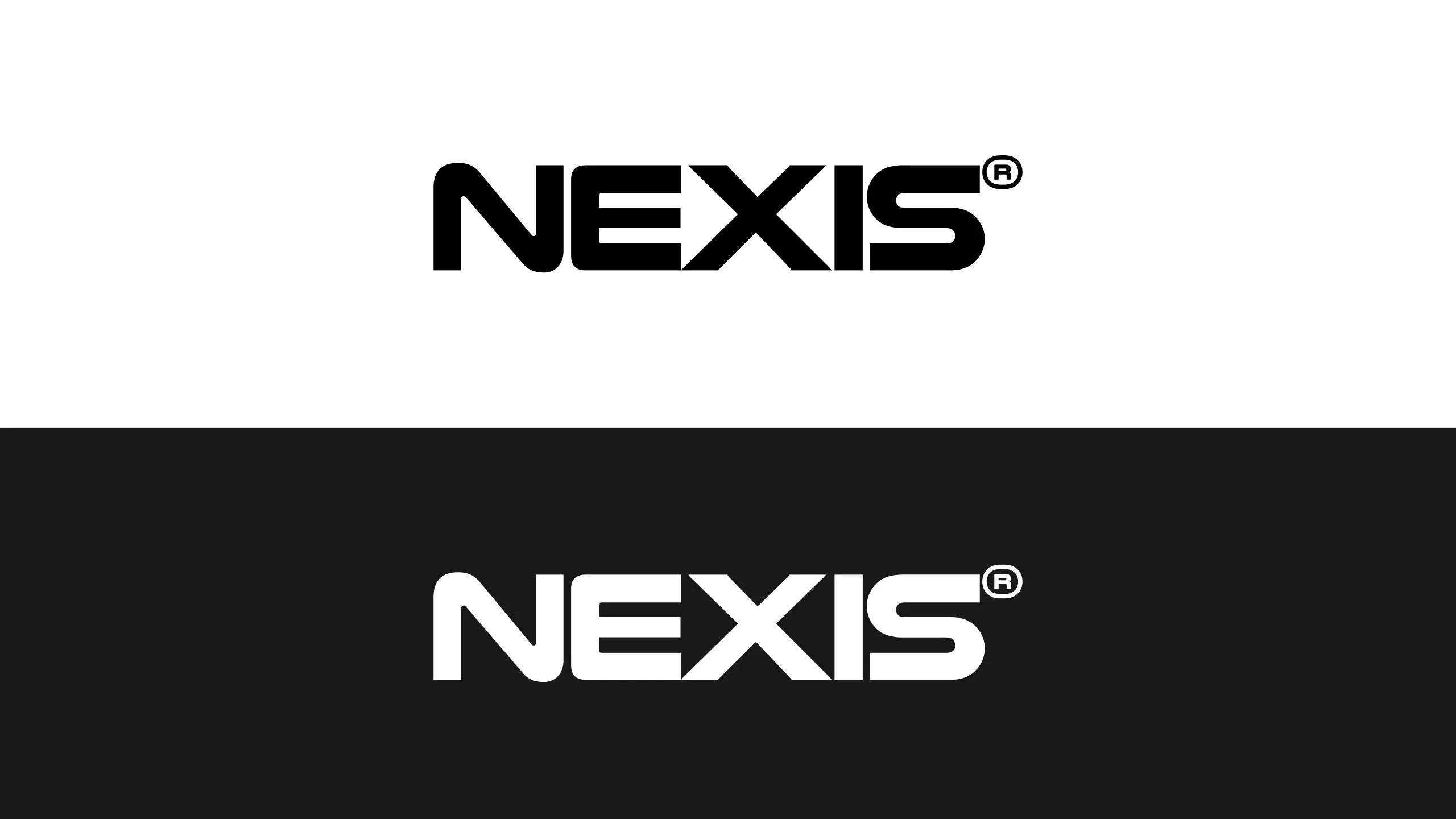 Nexis — Logotipo positivo e negativo