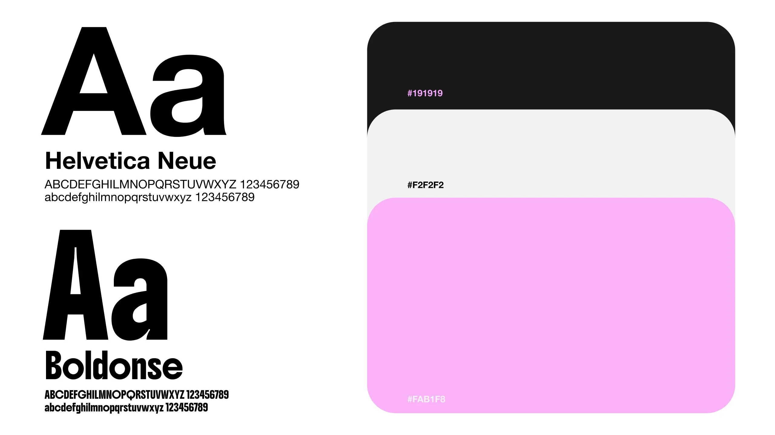 Nexis — Tipografia e palette