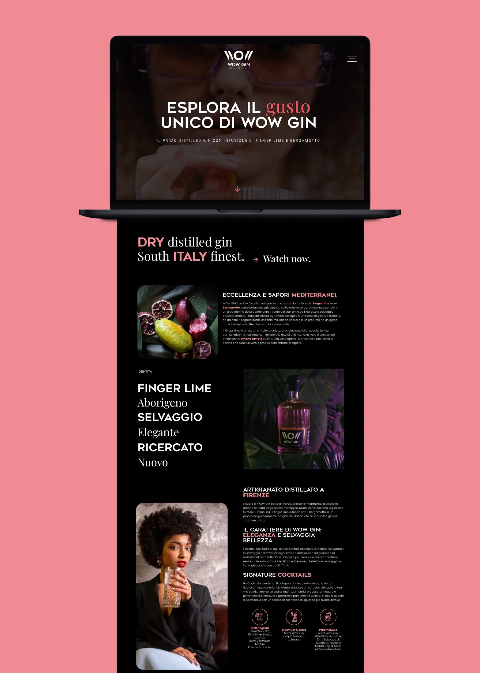 Wow Gin — Sito web